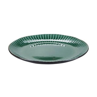 Zelený kameninový tanier Bahne & CO Birch, ø 27 cm