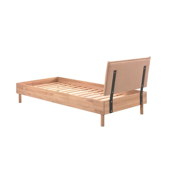 Jednolôžková posteľ z dubového dreva s roštom 90x200 cm v prírodnej farbe Forrest – Vipack-image-2