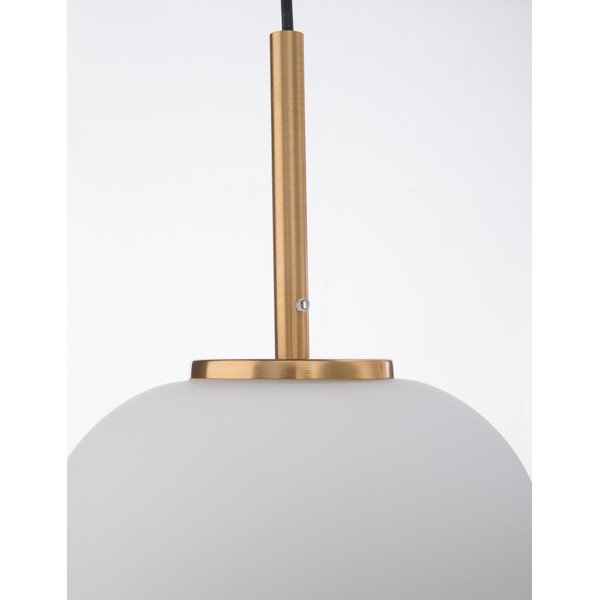 Biele/v mosadznej farbe sklenené závesné svietidlo ø 22 cm Lato – Nova Luce-image-2
