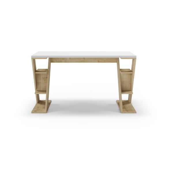 Pracovný stôl s bielou doskou 60x137 cm Butterfly – Marckeric