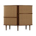 Hnedo-svetlohnedá skrinka v dekore duba s posuvnými dverami 120x100x50 cm Audacious – UMAGE