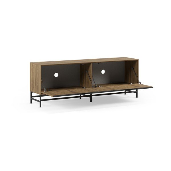 Čierny/v prírodnej farbe TV stolík v dekore duba 150x61x35 cm Aiden – Marckeric-image-3