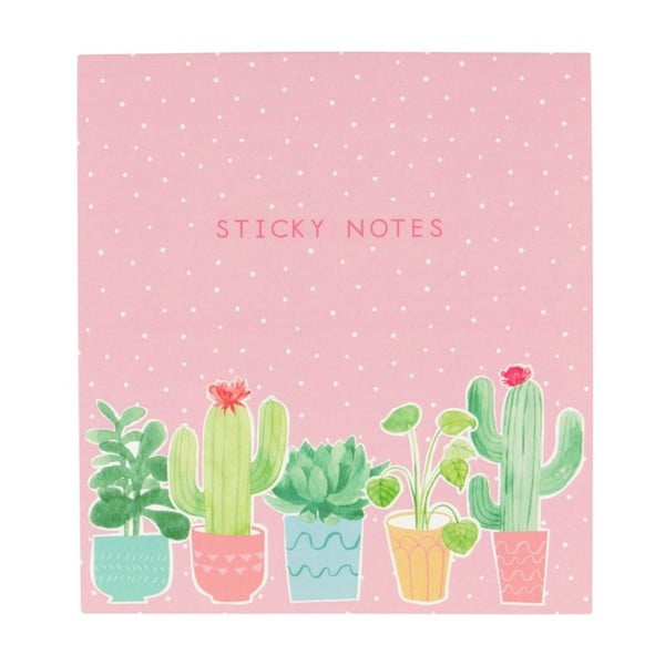 Sada lepiacich papierikov Sass & Belle Pastel Cactus Sticky Note