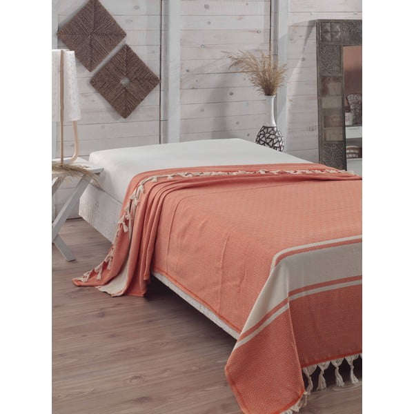 Prikrývka na posteľ Elmas Orange, 200x240 cm