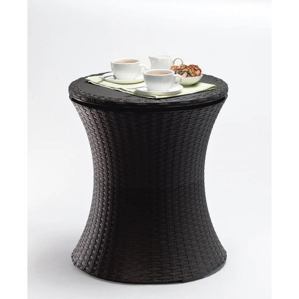Okrúhly záhradný stolík so zásobníkom na ľad 49.5x49.5 cm Cool – Keter-image-4