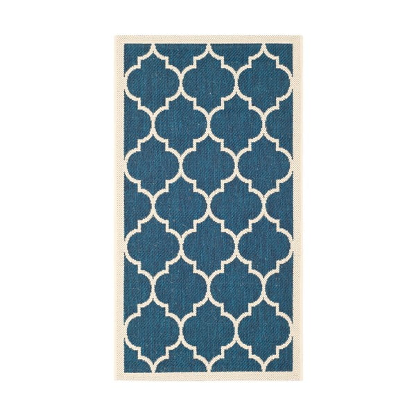 Modro-béžový koberec vhodný do exteriéru Safavieh Monaco, 60 × 109 cm