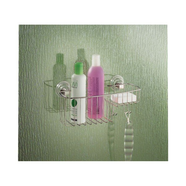 Kovový košík na prísavku InterDesign Duo Basket-image-2