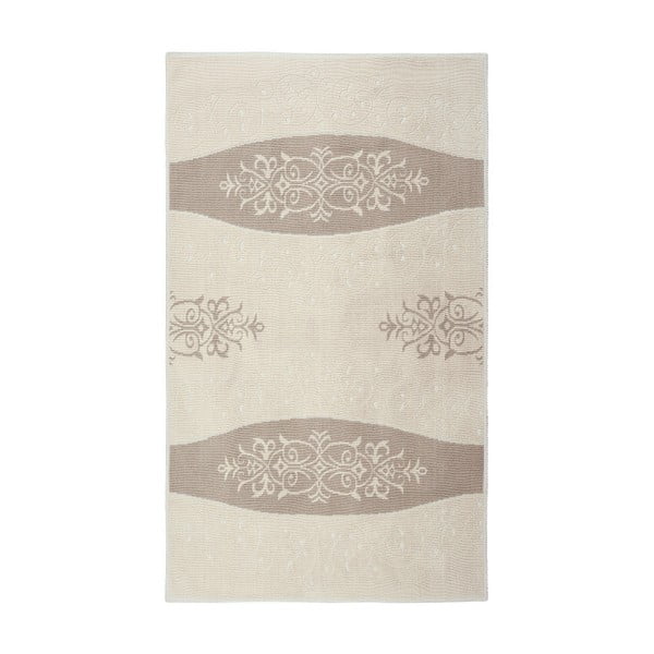 Krémový bavlnený koberec Floorist Decor, 80 x 300 cm