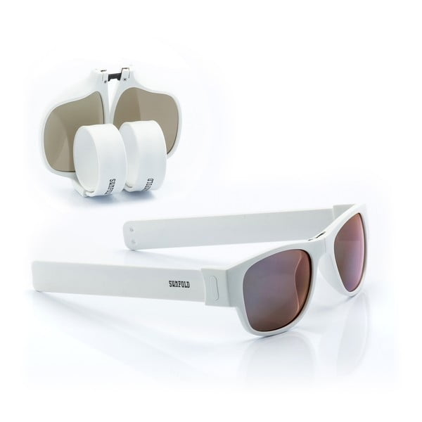 Biele slnečné okuliare, ktoré sa dajú zrolovať Sunfold ES4