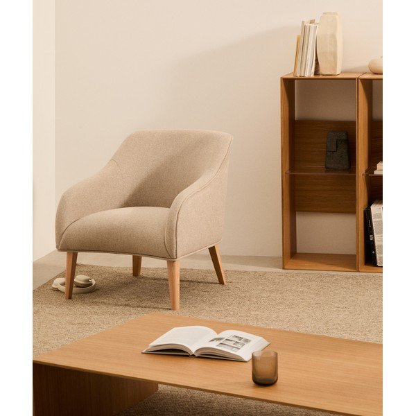 Béžové kreslo Bobly – Kave Home-image-1