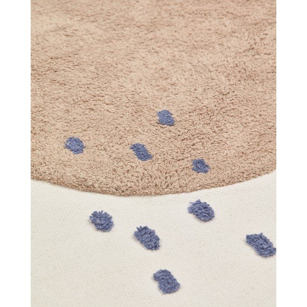 Slonovinový bavlnený detský koberec ø120 cm Tamya – Kave Home-image-2