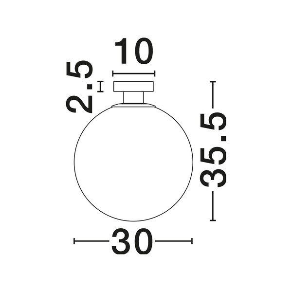 Biele/v zlatej farbe sklenené stropné svietidlo Vita – Nova Luce-image-3