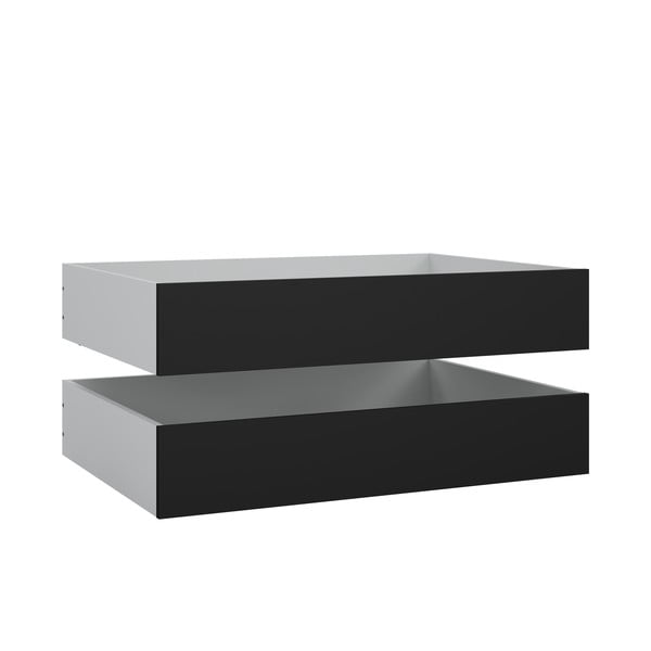 Čierne zásuvky pod posteľ v súprave 2 ks 90x190/140x190 cm Naia – Tvilum