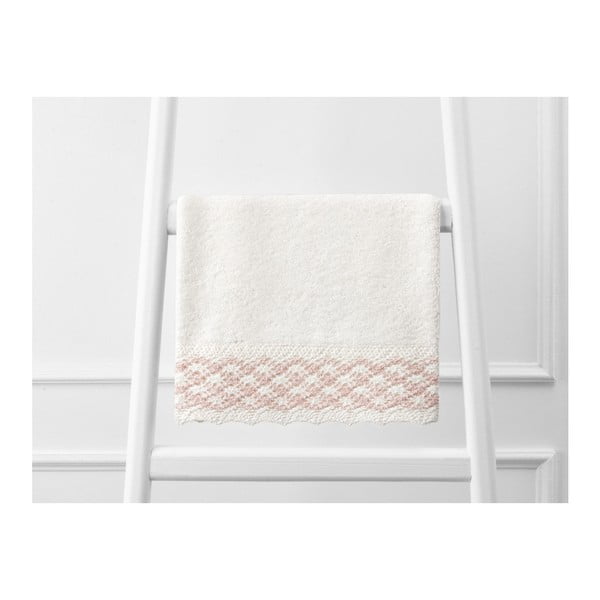Ružovo-biely uterák z čistej bavlny, 30 × 46 cm