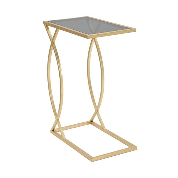 Odkladací stolík so sklenenou doskou 25.5x45.5 cm Glam – Mauro Ferretti-image-4