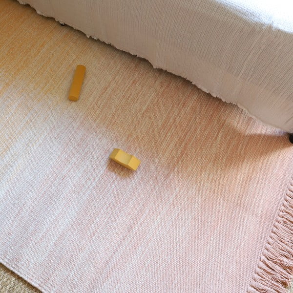 Oranžovo-ružový umývateľný koberec 100x150 cm Kirthy - Nattiot-image-1