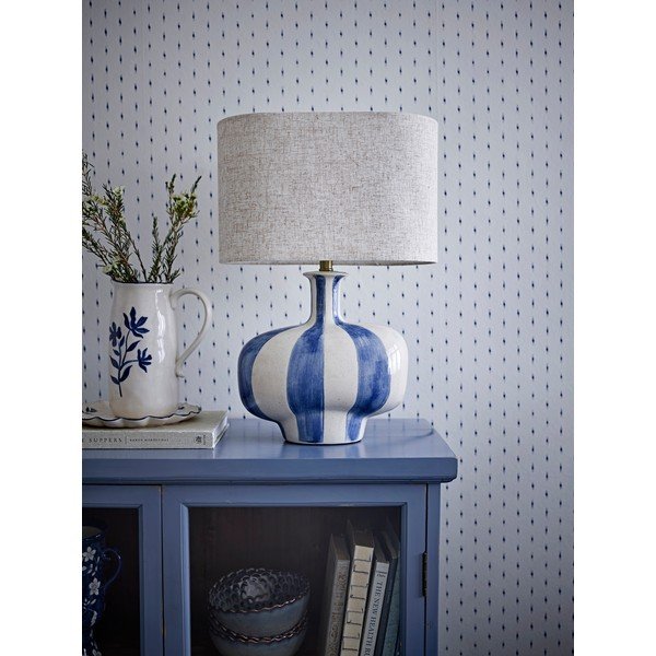Keramická stolová lampa s textilným tienidlom (výška  46 cm) Alida – Bloomingville-image-2