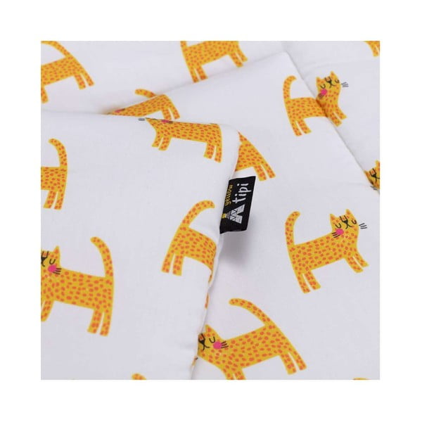 Biela/oranžová súprava do postieľky Sweet Dreams – Yellow Tipi-image-3