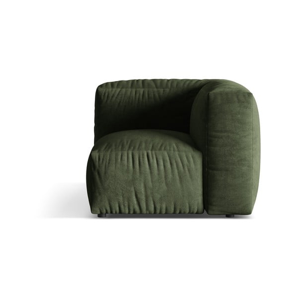 Zelený zamatový modul pohovky (variabilný) Martina – Micadoni