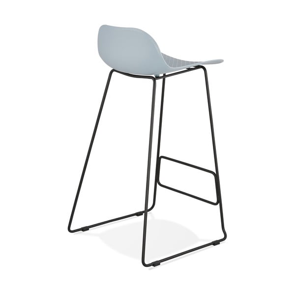 Modrá barová stolička s čiernymi nohami Kokoon Slade, výška sedu 76 cm-image-3