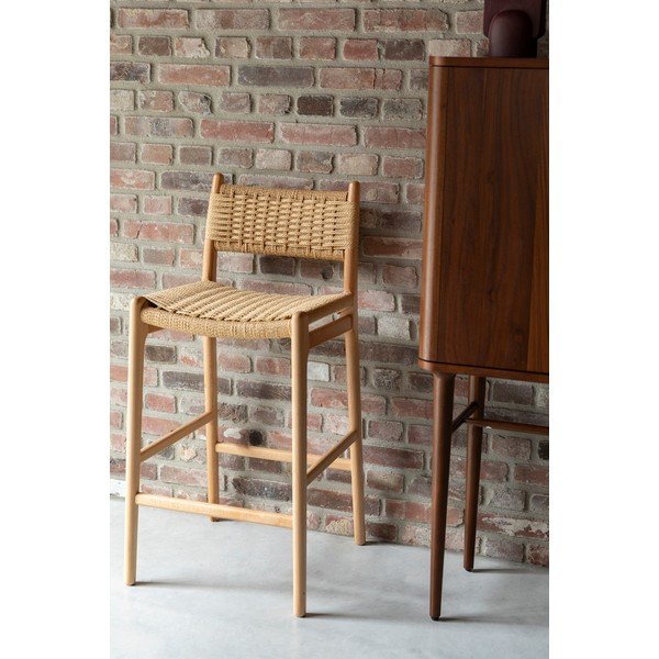 Barová stolička z bukového dreva v svetlo prírodnej farbe (výška sedadla 67,5 cm) Cecile – Dutchbone-image-1