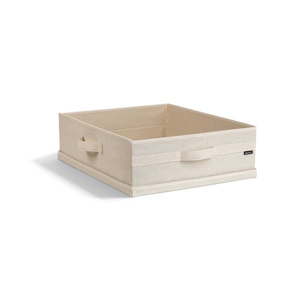 Béžový látkový úložný box s vekom 46x56x16 cm Soft Storage Low – Bigso-image-1