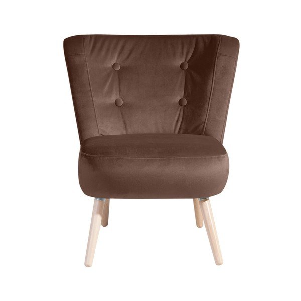 Hnedé kreslo Max Winzer Neele Velvet-image-3