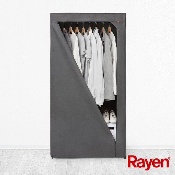 Sivá látková šatníková skriňa 79x155 cm – Rayen-image-4