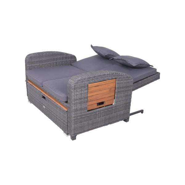 Sivá záhradná pohovka z umelého ratanu Bari – Garden Pleasure-image-4