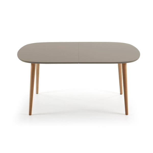 Sivý rozkladací jedálenský stôl Kave Home Oakland, 160 x 100 cm-image-2