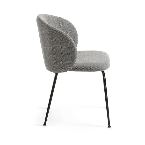 Sivé čalúnené jedálenské kreslo Minna – Kave Home-image-3