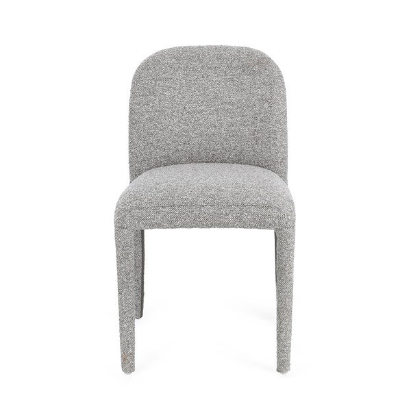 Sivá jedálenská stolička z materiálu bouclé Antara – Bizzotto-image-2