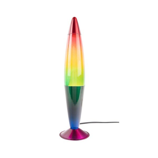 Zelená sklenená lávová lampa (výška  41,5 cm) Rainbow Rocket Lava – Leitmotiv
