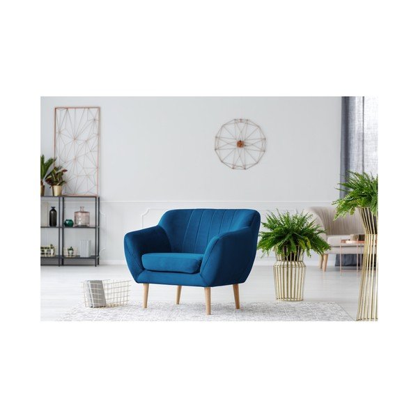 Modré kreslo Mazzini Sofas Benito-image-4