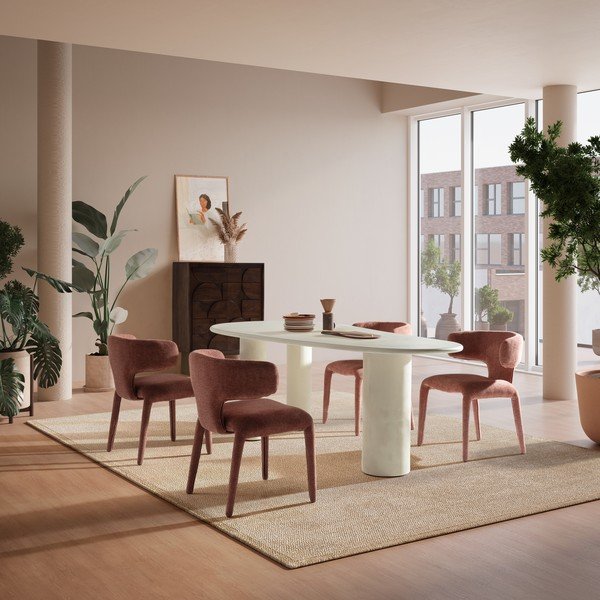 Jedálenský stôl v dekore kameňa 100x201 cm Daila – MOME-image-1