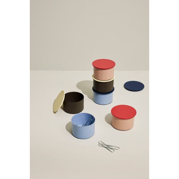 Dekoratívny kovový úložný box s vekom District - Hübsch-image-2