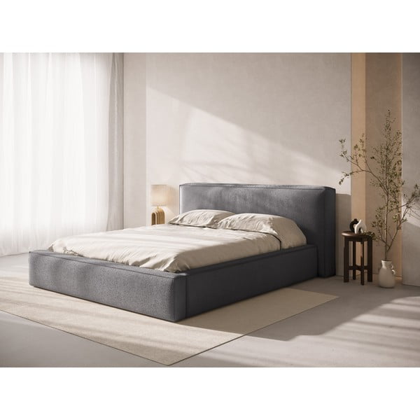 Tmavosivé čalúnené čelo postele 249x100 cm Olivia – Micadoni -image-1