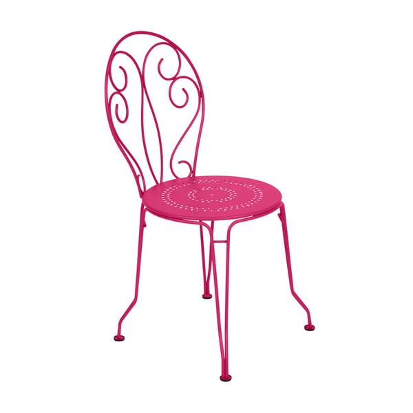 Ružová kovová stolička Fermob Montmartre