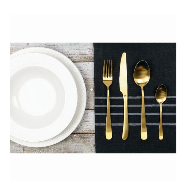 Oceľový príbor v zlatej farbe 24 ks – VDE Tivoli 1996-image-2