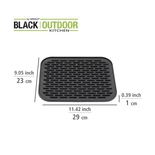 Čierna silikonová kuchynská podložka Wenko Black Outdoor Kitchen Minu-image-3