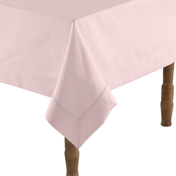 Púdrovo-ružový obrus na stôl s prímesou bavlny Bella Maison, 160 × 250 cm