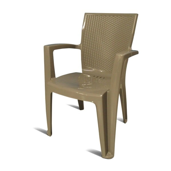 Hnedá plastová založiteľná stolička Ollie