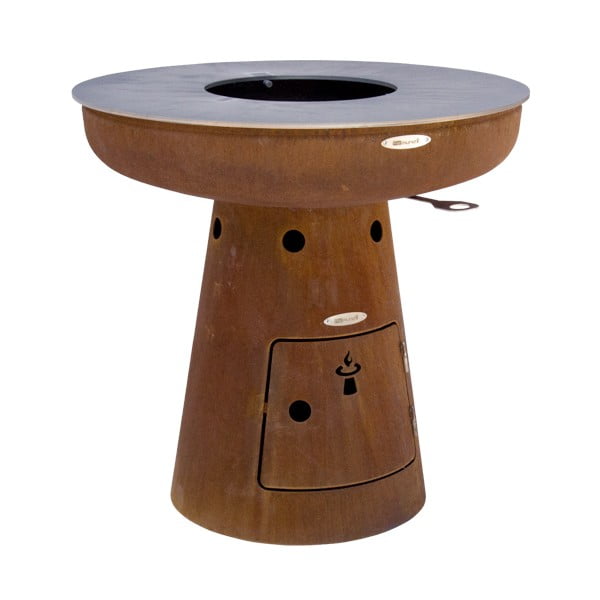 Hnedý vonkajší gril na drevo Remundi Nero M, ø 82 cm-image-2