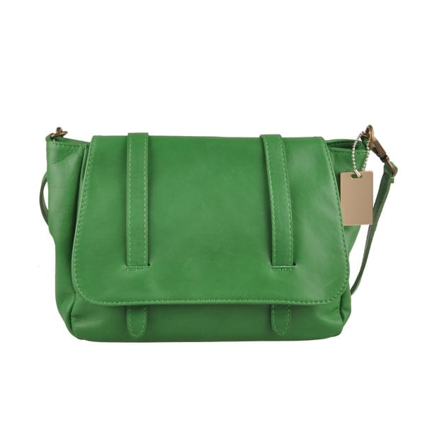 Zelená kožená kabelka Matilde Costa Hockai