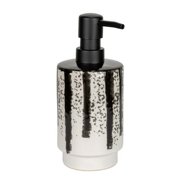 Čierno-biely keramický dávkovač mydla 340 ml Subiza – Wenko-image-3