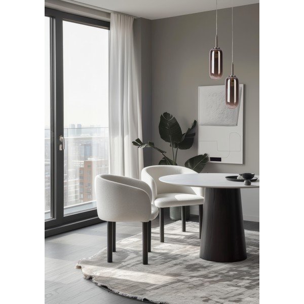 Antracitové LED závesné svietidlo so skleneným tienidlom ø 13 cm Fiuggi – Candellux Lighting-image-1