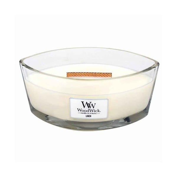 Sviečka s vôňou čerstvo vypratej bielizne Woodwick Čistá bielizeň, doba horenia 50 hodín