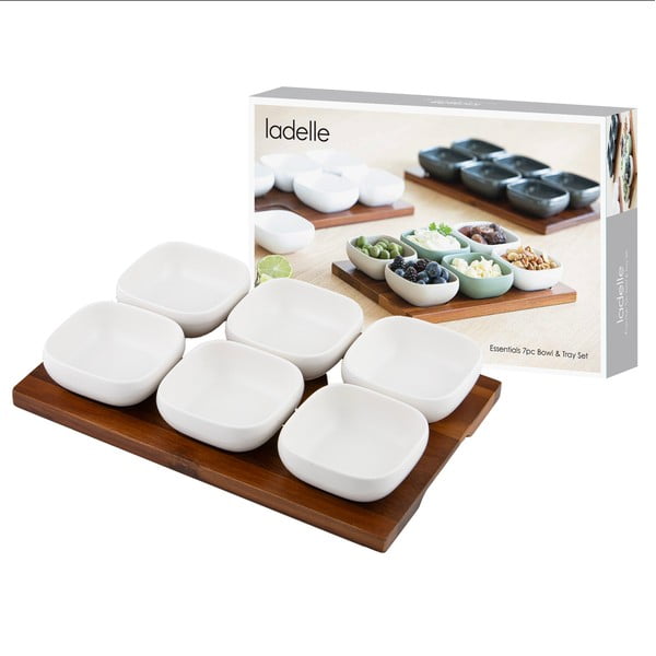 Biela porcelánová servírovacia súprava 6 ks Essentials – Ladelle-image-4