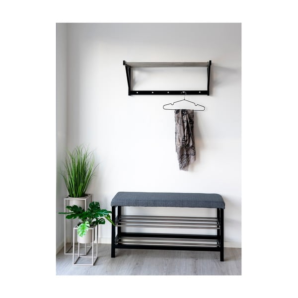 Sivá skrinka na topánky s lavicou Padova – House Nordic-image-1