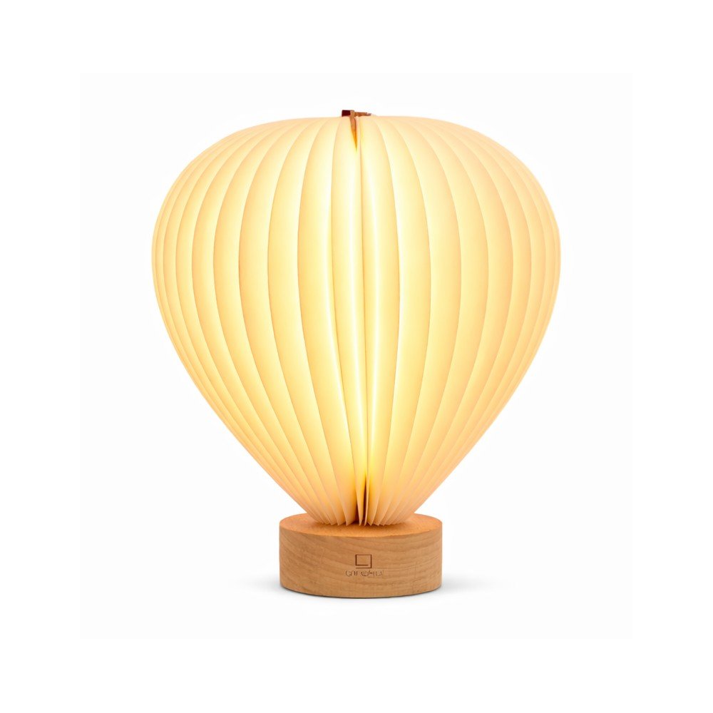E-shop Biela LED stolová lampa so stmievačom s papierovým tienidlom (výška 20 cm) Aeris – Gingko